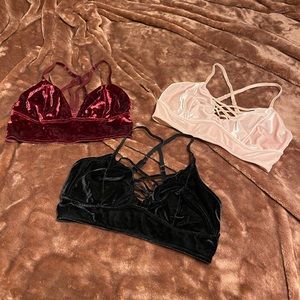 velvet bralette bundle